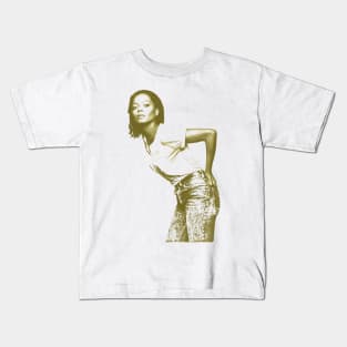 Diana Ross Yellow Vintage 80s Kids T-Shirt